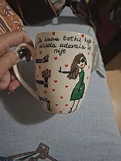 Keramicka solja rucno iscrtana