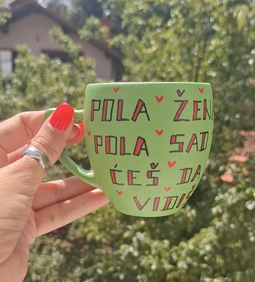 Rucno oslikana solja — slika 1