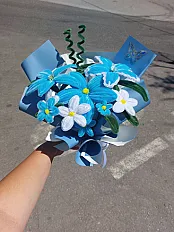Plavi plišani buket