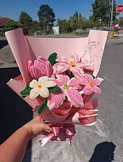 Roze plišani buket 