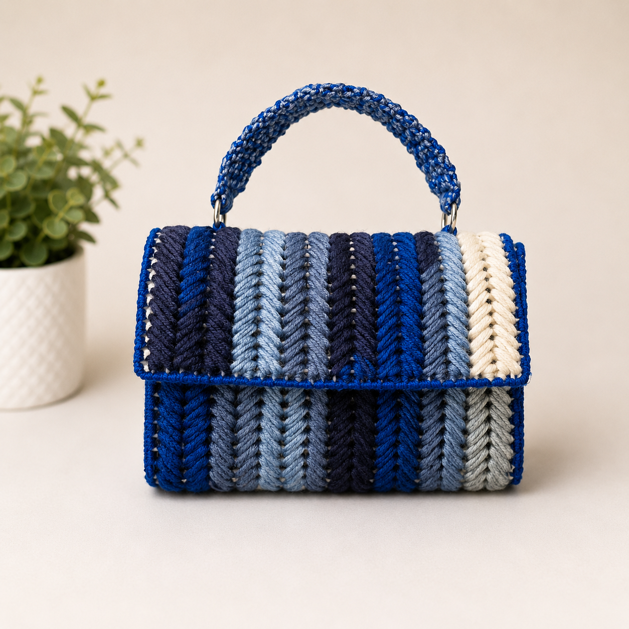 Pletena torbica - Blue Magic  — slika 1
