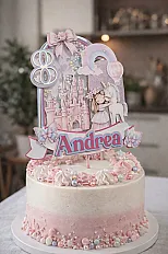  ✨ Personalizovani toper za tortu – Jednorog i Princeza ✨