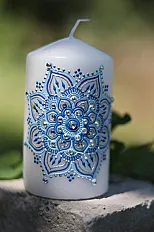 Safirna mandala svijeca