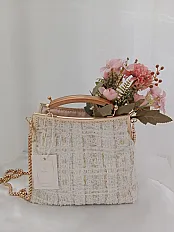 Ručna izrada – Elegantna tweed torba sa metalnim okvirom | Mokosh