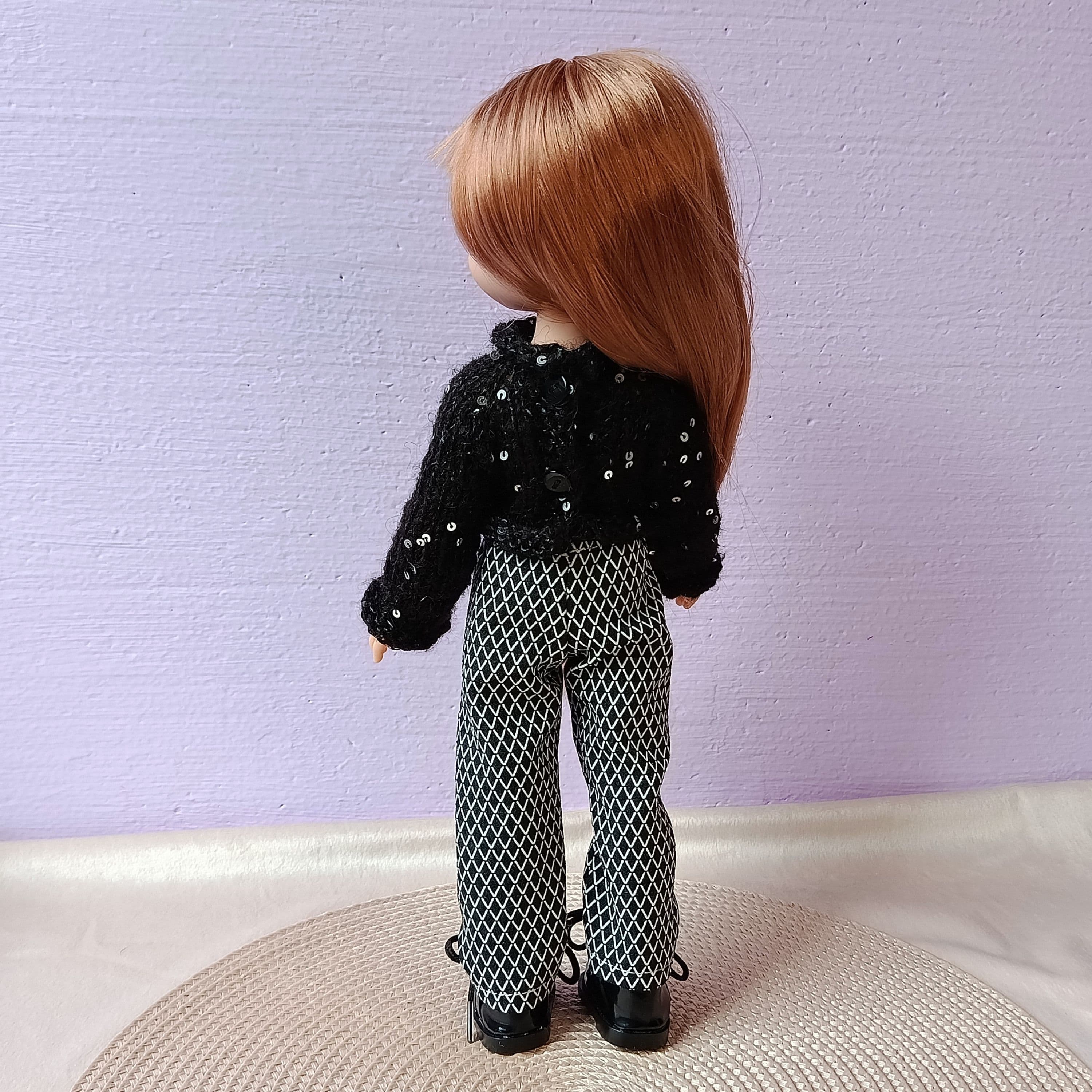 Set odjeće za lutke Paola Reina - top sa šljokicama i pantalone — slika 5