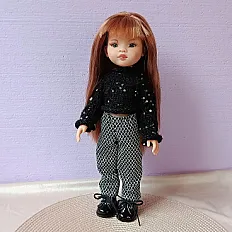 Set odjeće za lutke Paola Reina - top sa šljokicama i pantalone — slika 3
