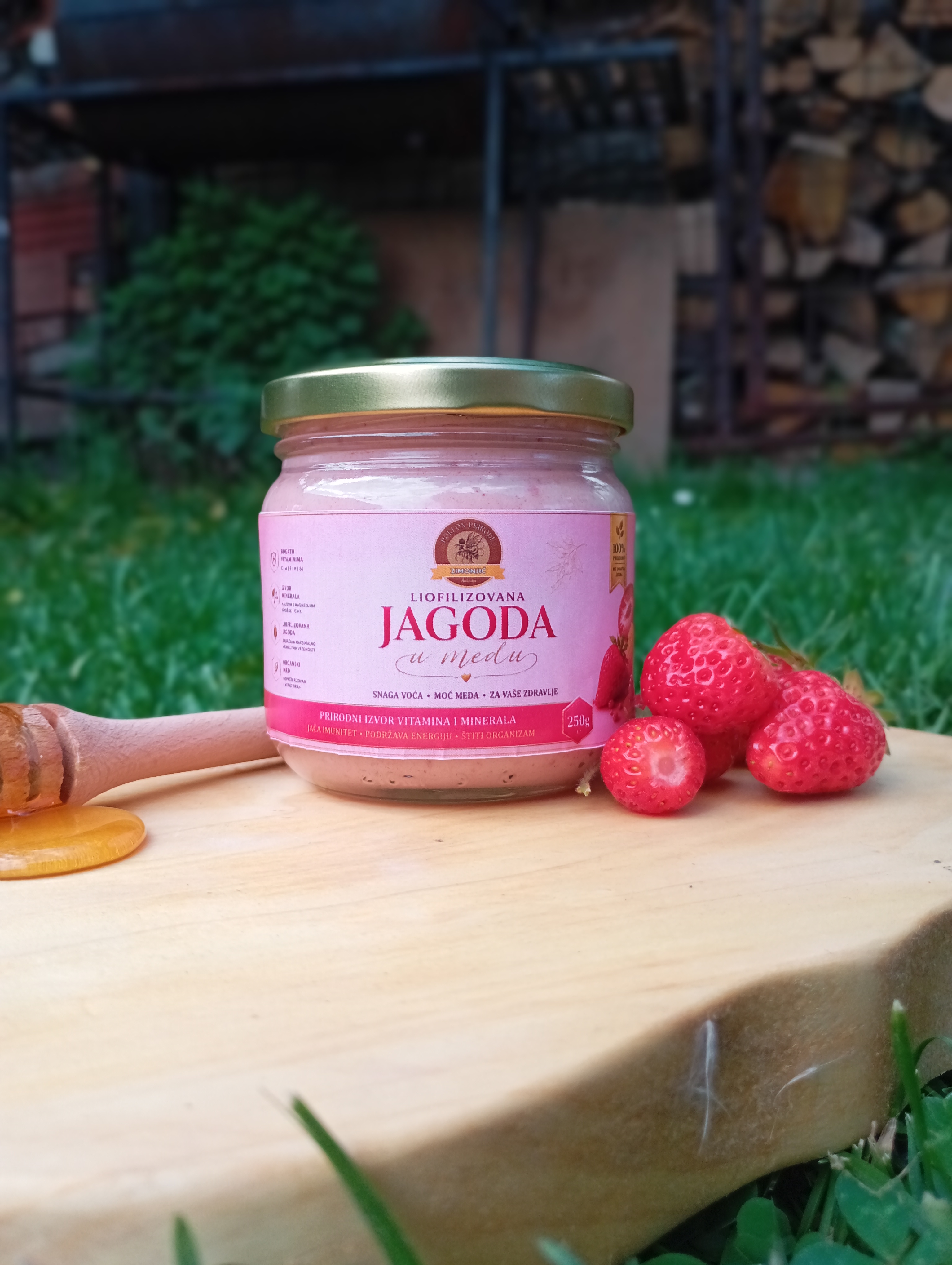 Liofilizovana jagoda u medu — slika 3