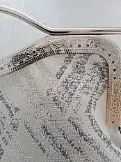 Siva rucno radjena torba | Handmade | Metalni okvir — slika 4