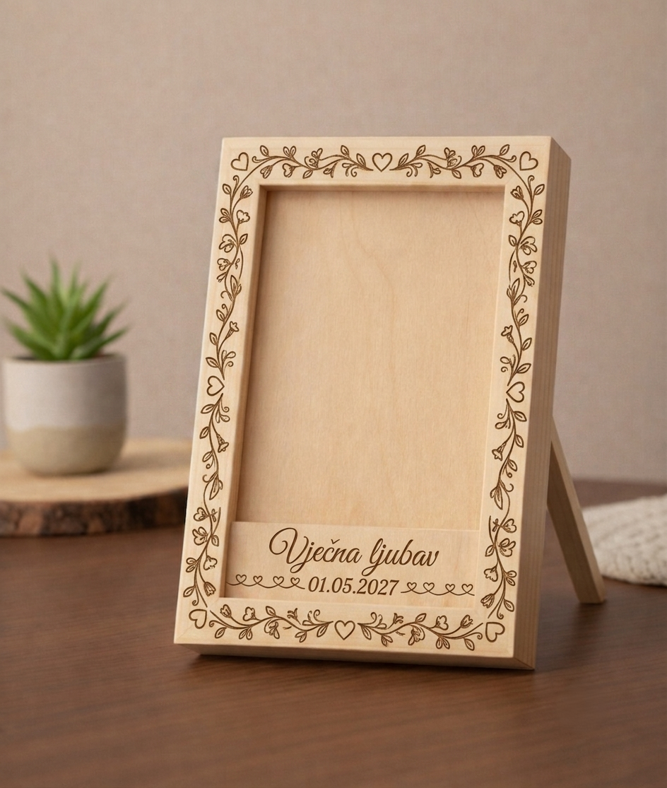 Personalizirani drveni okvir za umetanje fotografije. — slika 2