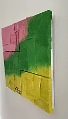 Ručno rađena apstraktna tekstilna slika, 40*40cm — slika 7