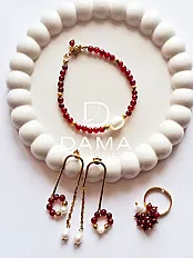 Naušnice bordo 01 — slika 3