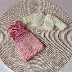 Set odjeće za lutke Paola Reina - ombre haljina i bolero — slika 5